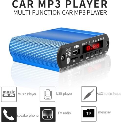 KEBIDU Wireless Bluetooth WMA Decoder Board MP3 Music Player Car Radio Module Case Box DIY Support USB SD FM for Car Accessories