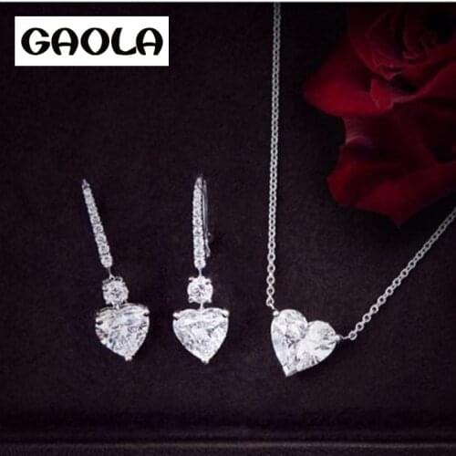 GAOLA Fashion New Design Bride Wedding Jewelry Set , AAA CZ Crystal Necklace Earrings for Women GLD0889/GLE5425