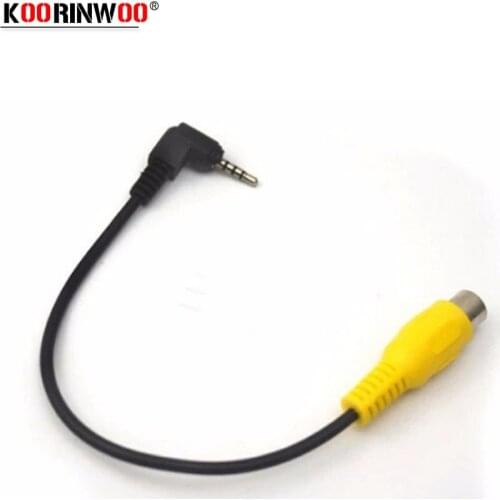 Koorinwoo Rca Input Adapter Cable 2.5MM GPS Navigator Reversing Input Conversion Line 2.5 Turn RCA AV Connector For Car camera