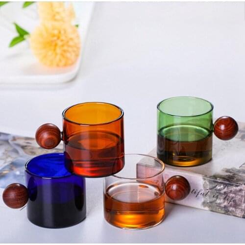 Creative Tea Juice Milk Glass Cup Coffee Mug Wine Glass Drink Cup High Borosilicate Glass Drinkware Durable Kitchen Accessories