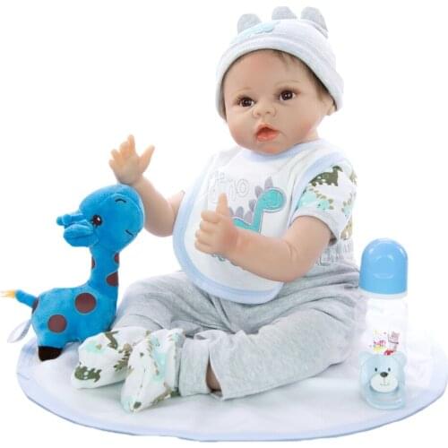 Bebe reborn dolls 22inch dinosaur clothing soft silicone reborn baby doll newborn babies boy toddler toys gift