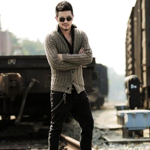 Mens Spring Slim Fit Knitwear Sweater Cardigan Casual Single Breasted Knitted Outwear Coat Streetwear Sueter Hombre Cardigans