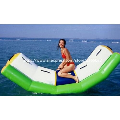 Customized Tarpaulin material inflatable water game adult seesaw