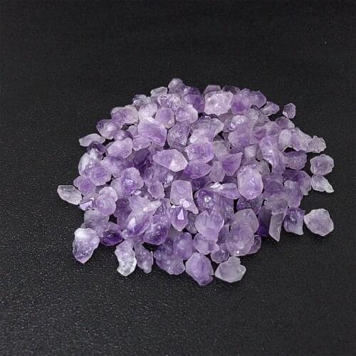 Irregular Natural Amethysts Rough Stone Degaussing Stone Ornamental Gravel Shop Fish Tank Flower Pot vegetation Decor 100g/bag