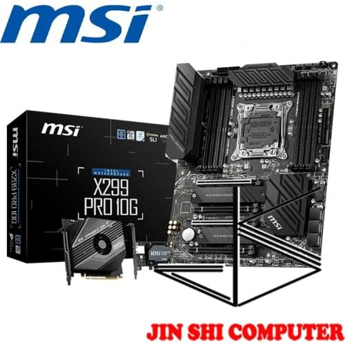 New MSI X299 PRO 10G LGA2066 Socket high speed USB 3.2 Gen2x2 solution, Core Boost, DDR4 Boost, 10G LAN card with M.2