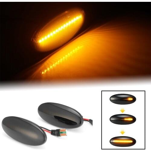 Pair Dynamic LED Side Marker Light Blinker Indicator Lamp Turn Signal For Nissan Juke F15 Micra K12 K13 Note E11 Car Styling