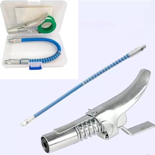 Grease Gun Adapter Hose Kit Gun Lock Grease Coupler Quick Release Lock On Coupling End 1/8” NPT SAE & Metric Zerk Fitting