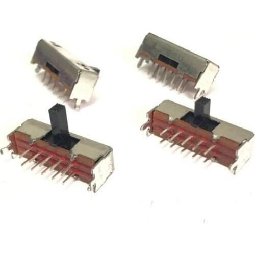 5PCS Straight Slide Toggle Switch, Signal Conversion, 10 Feet, 3 Positions SSSU124900