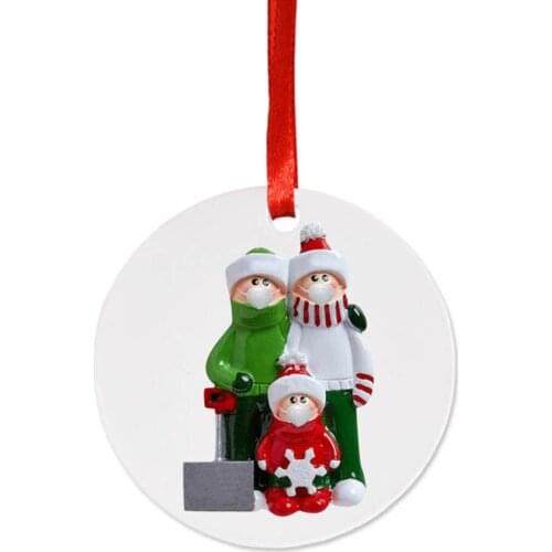 Merry Christmas Decorations Round Shovel Series For Home Pendants Gift Xmas Noel Happy New Year 2021 Christmas Tree Ornaments