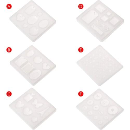 Silicone Mold Mirror Crafts DIY Jewelry Making Pendant Epoxy Resin Cake Findings