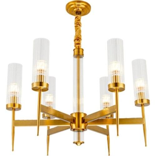 Modern Golden Luxury Chandelier Glass Bedroom Bedside Lamp Living Room Bedroom Restaurant Hotel Lamp Chandelier E14 110V 220V