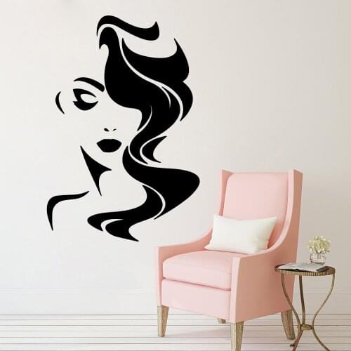 Morden Sexy Women Beauty Salon Vinyl Wall Decals Home Decoration Wall Stickers For Girls Bedroom Living Room Wall Art B269
