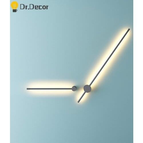 Nordic LED Wall Lights LOFT Modern Background Dimmable Wall Lamp Bedroom Indoor Lighting Home Decor Wall Sconce Light Fixtures