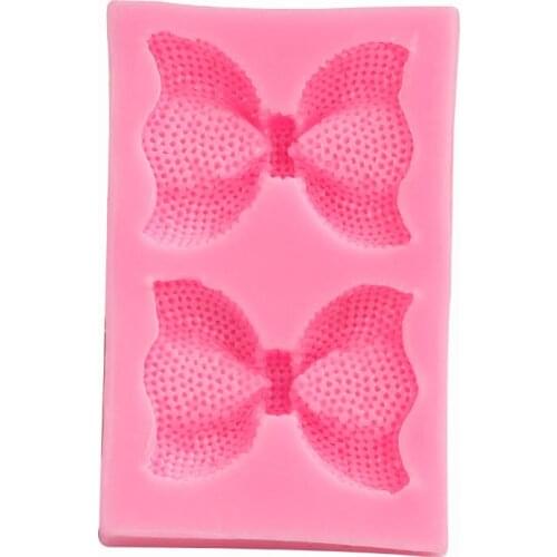 Creative Silicone Bow Bowknot Cake Mold Wedding Cake Decorating Craft Fondant Biscuit Candy DIY Mould Accessories