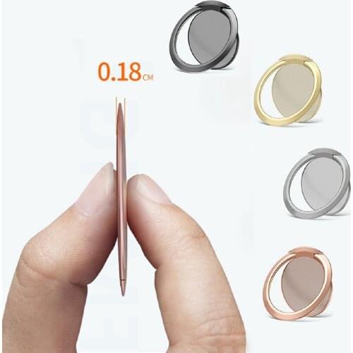 ULTRA THIN Finger Grip Ring Phone Holder 360 Degree Rotatable Magnet Metal Finger Ring for Mobile Phone iPhone Tablet 4 COLOR