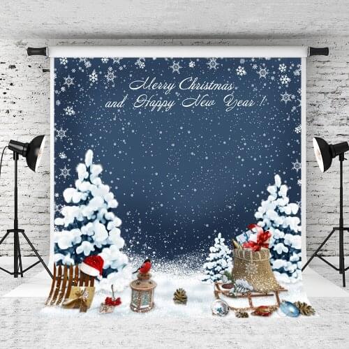 VinylBDS Christmas Backdrops Stage Snowflake Christmas Tree Photograpic Backgrounds For Children Photographic Studio Backgrounds
