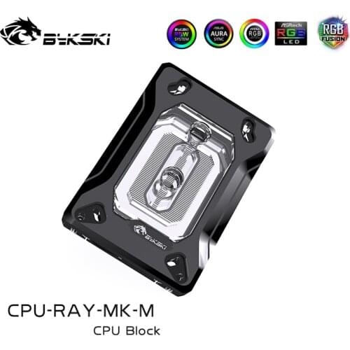 BYKSKI for Cooler AM4 Water Cooler CPU Water Block for AM3/Ryzen 3/5/7 3600 /3000 ThreadPipper A-RGB/RGB CPU Radiator