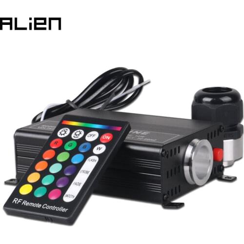 ALIEN 16W RGBW Fibre Optic Lighting With 24 Key RF Remote Controller Light Generator Optic Fiber Lights Engine