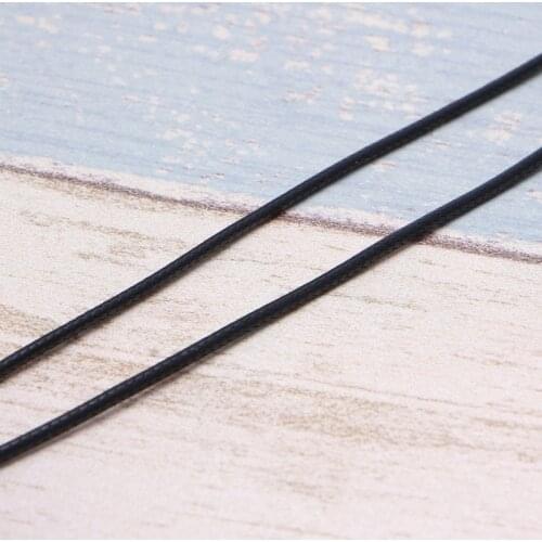 High Quality Black Silk Leather Cord Chain Necklace Rope with Lobster Claw Clasp P0RF