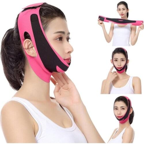 Women Delicate Reduce Double Chin Thin Face Belt Anti Face Slimming Bandage Massager V-Line Lift Up Beauty Tools