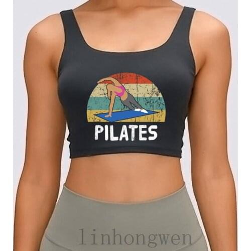 Pilates Women Tank Top Pattern Cute Casual Letter Spring Over Size S-XL PrinTank Top