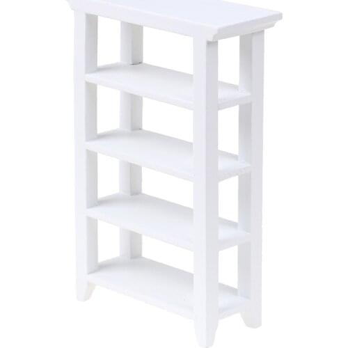 1Pc Shelf White 1/12 Dollhouse Miniature Furniture For Dolls Bedroom Kids Children Pretend Play Toys