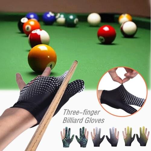 1pc Three-finger Billiard Gloves Elastic Pool Snooker Glove for Men and Women Fits Both Left and Right Hand Billiard Accessories