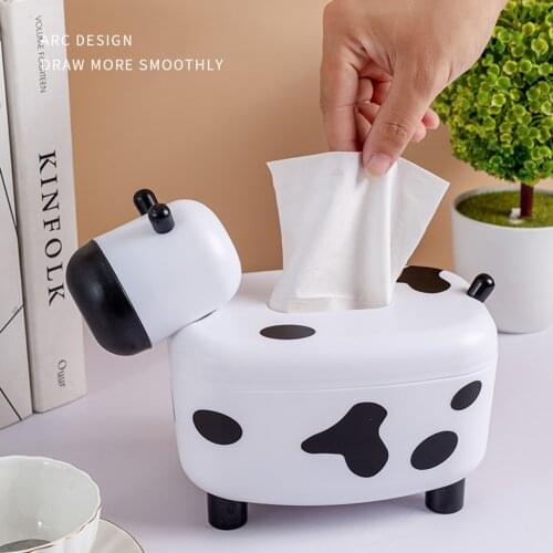 2 in 1 Dual Purpose Calf-Shaped Tissue Box Holder Toothpick Box Desktop Tissue Container Office Home Decoration