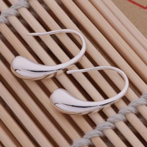 AE172 Popular Silver Color Earrings For Women 925 Jewelry Christmas 925-Sterling-Silver Charms Fashion Aubergine Earrings/aovajg