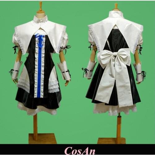 Touhou Project Kirisame Marisa Cosplay Costume Black White Assorted Color Patent Leather Uniform Role Play Clothing Custom-Make