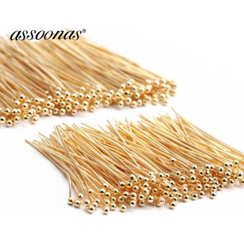 Assoonas M510,Golden needle,jewelry accessories,18k gold plated,nickel free,hand made,jewelry making,diy copper metal,25g/lot