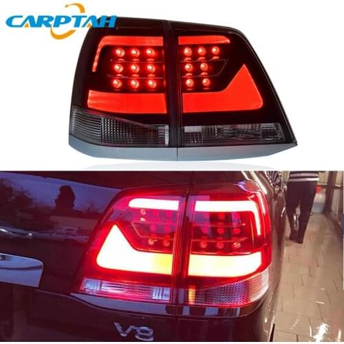 Car Styling Tail Lights Taillight For Toyota Land Cruiser LC200 2008 - 2015 Rear Lamp DRL + Turn Signal + Reverse + Brake LED