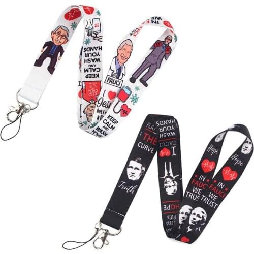 Doctor Nurse Keychain Electrocardiogram Lanyard for Keys Phone ID Name Tag DIY Hanging Rope Key Ring Gifts