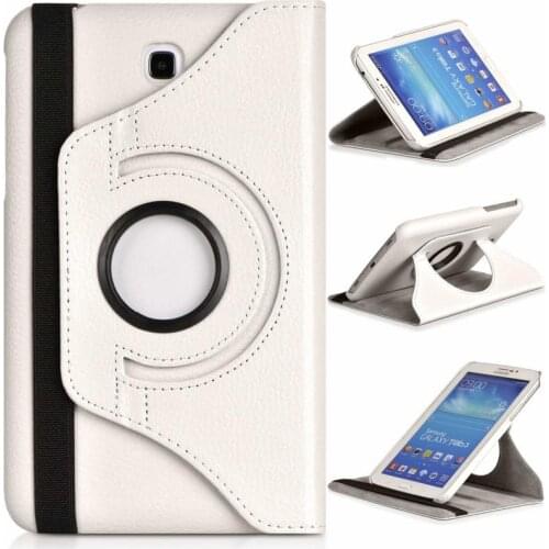 Cover For Capa Samsung Galaxy Tab 3 7"SM-T210 T211 P3200 P3210 Case 360 Rotation Flip Pu Leather Funda Tab3 7.0 T110 T116 Glass