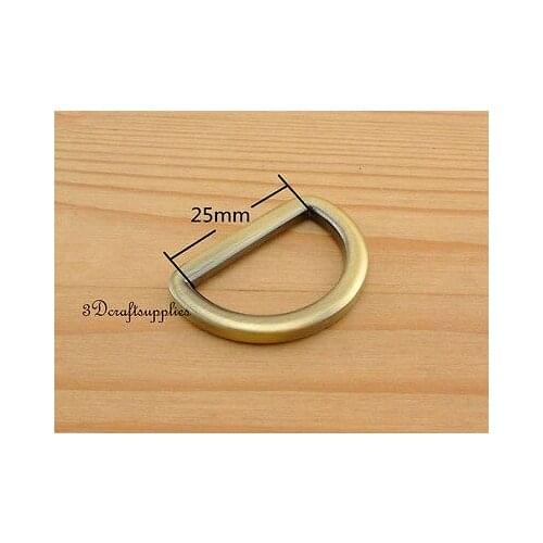 D ring d-rings purse ring alloying anti brass 25mm 1 inch 10pcs U11