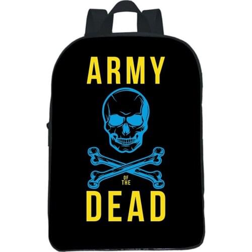 Army Of The Dead Backpack Children Bookbag Student Backpack Boy Girl Bag Horror Movies Cosplay Travel Rucksack Mochila Kids Gift