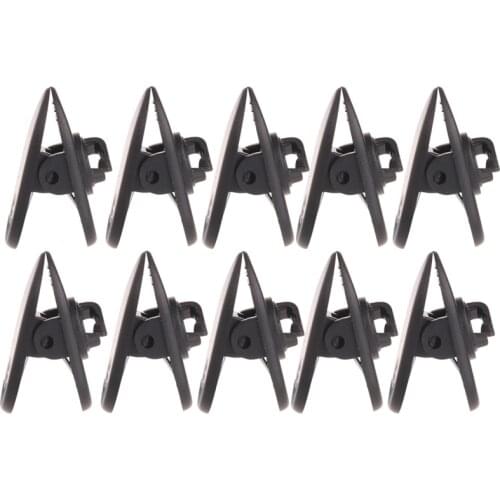 E06D 10Pcs/Set Cable Cord Clip Clamp Collar Lapel Shirt Holder For Headphone Earphone