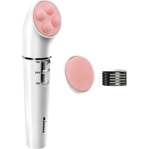 SONAX PRO 3 in 1 Electric Epilator Facial Cleaner USB Rechargeable Cleansing Instrument, Water-Proof Massager and Washing Brush