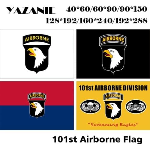 YAZANIE United States U.S. Army 101st Airborne Screaming Eagles Flag Polyester USA US United States American Army Military Flags