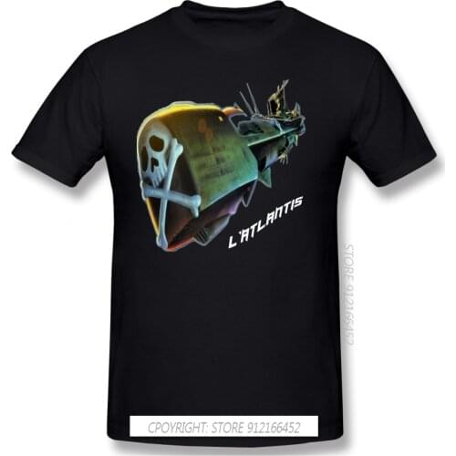 Men Space Pirate Captain Harlock Arcadia Yuki Tadashi Anime T-Shirt Funny Tops Albator Ship Pure Cotton Tee Harajuku TShirt