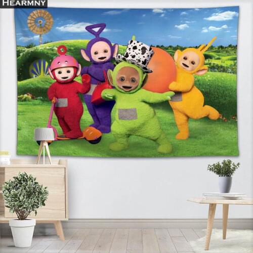 Teletubbies Tapestry Wall Hanging Decor Christmas Wall Tapestry Show Piece For Home Decoration Camping Tent Travel Sleeping Pad