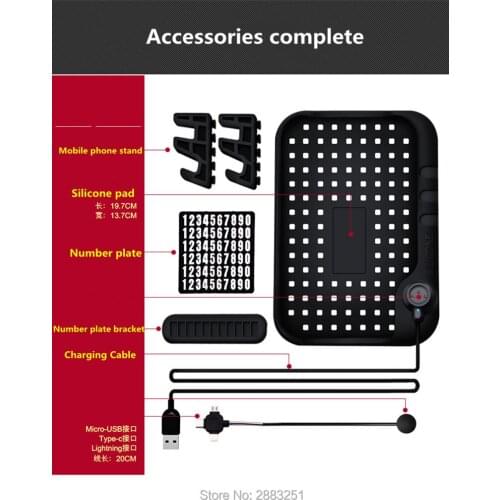 Multi-functional Car Navigation Mobile Phone Anti-Slip Mat USB Charger for DAIHATSU terios sirion yrv charade feroza Accessories