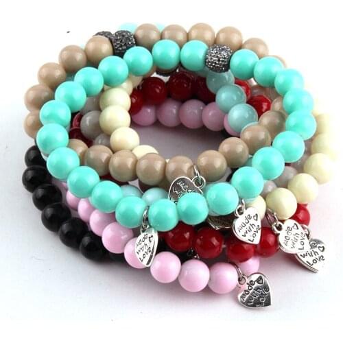 MOODPC Fashion Jewelry Bracelets Beautiful Pfm Glass Bracelet 10pc different color/lot