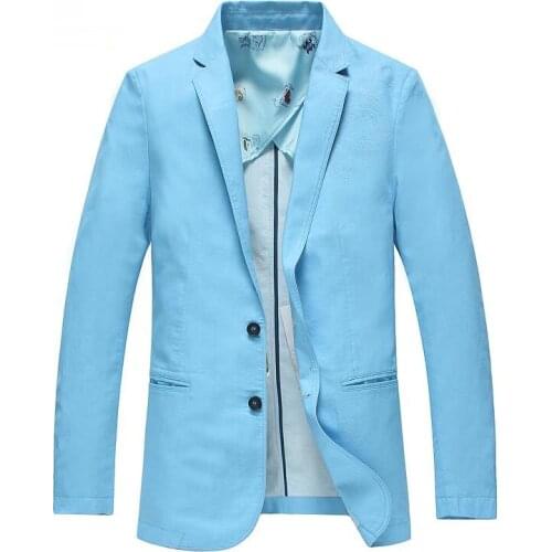 Men Suit Jackets Spring Autumn New Top Male Solid Slim Casual 2 Colors Blazer Jacket Mens