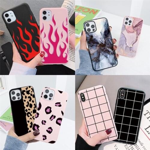 Soft TPU Case For iPhone 12 Pro mini XR 10 X XS Max 7 8 6 6S Plus SE 2020 Cover For iPhone 11 Pro Case Marble Back Shell Funda