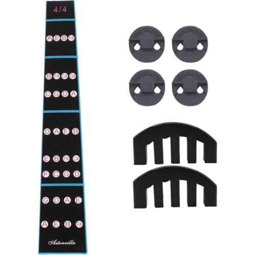 Aston Villa Violin Three-piece Fingerboard Sticker + Circular Mute + Five-claw Mute Violin Accessories Natural Rubber Musical