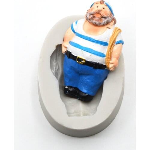 New Captain Silicone Mold Fondant Mould Cake Decorating Tools Cake Molds, Sugarcraft, Kitchen Accessories DIY Cake Baking Tools