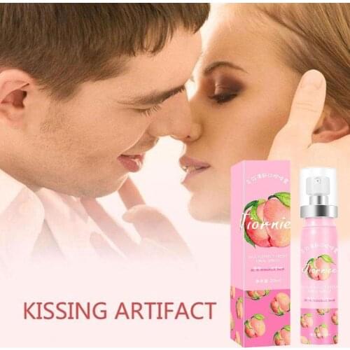 20ml New Mint Peach Flavor Fruity Breath Refreshing Spray Long Lasting Perfume Mint Mouth Spray Female Breath Freshener