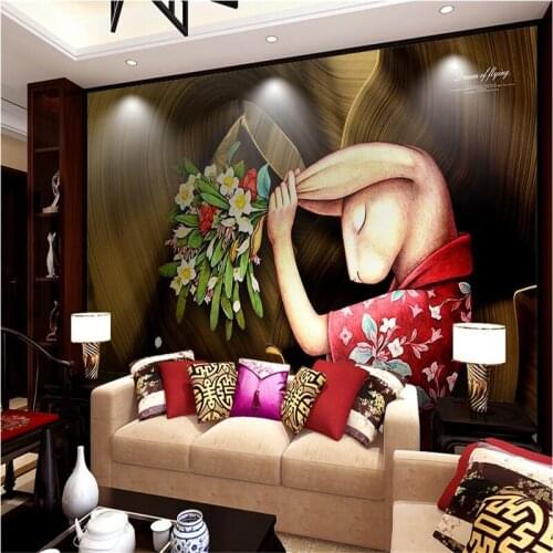 Wallpapers Youman European Style Wallpaper Custom any Size Rabbit Wall Papers Wallpaper Bedroom Kitchen 3d Wall Mural Wallpaper