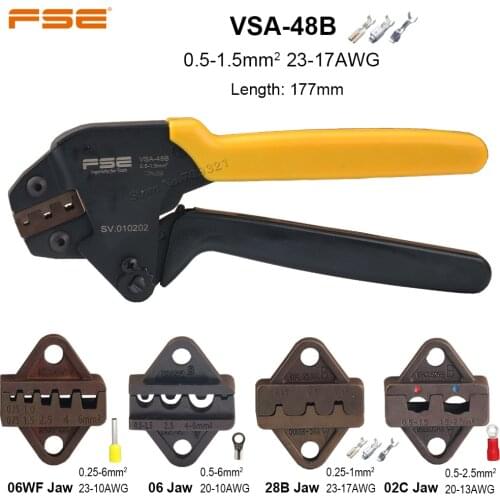 Crimping Pliers DuPont Conventional Plug Tab Spring Terminals Crimp Plier Replace Jaws Die Sets 28B 48B Multi-tool Kit FSE VSA